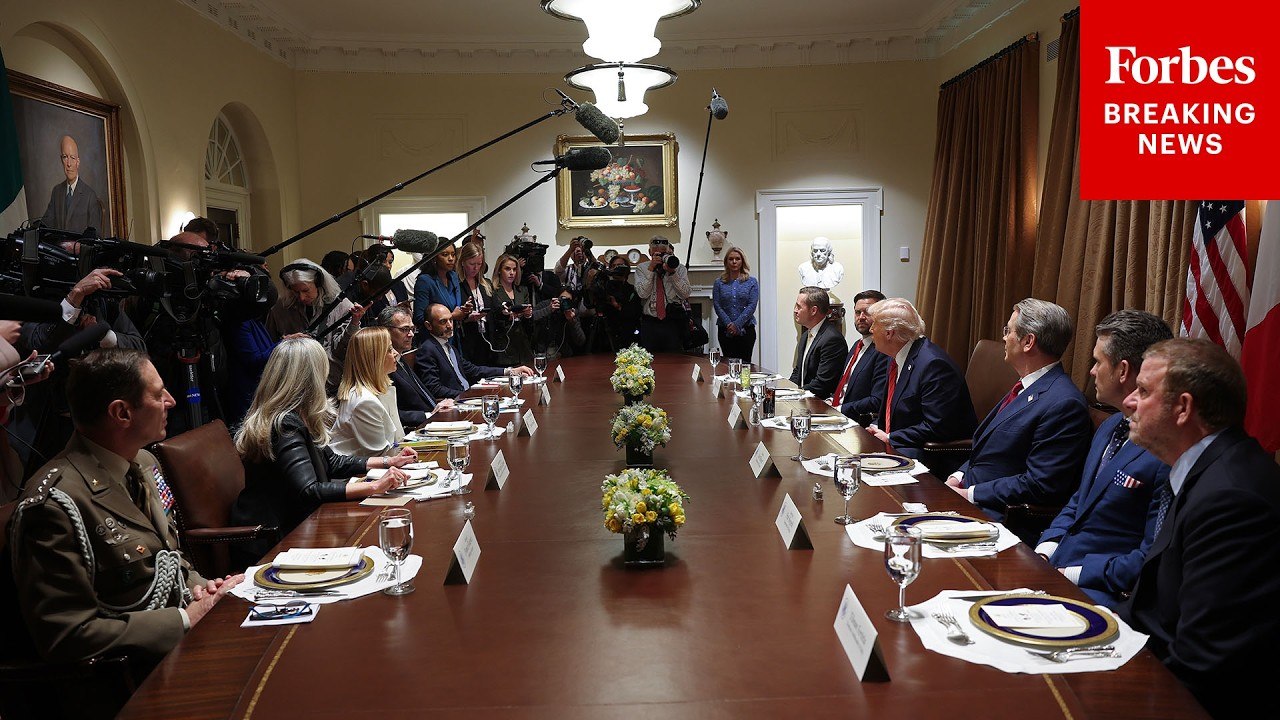 President Trump Takes Multiple Reporter Questions While Hosting Italy's Meloni In Cabinet Room