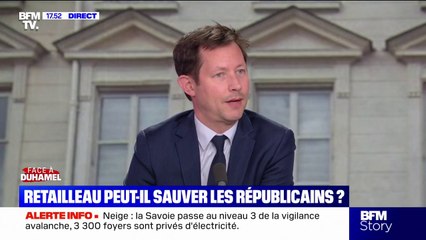 Présidence de LR: "Si je soutiens Bruno Retailleau, c'est parce que je crois qu'il veut rassembler", affirme François-Xavier Bellamy (LR)