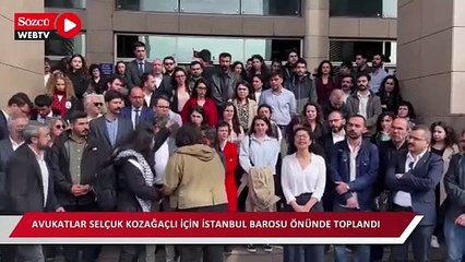 Avukatlar Selçuk Kozağaçlı için İstanbul Barosu önünde toplandı