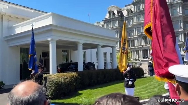 Giorgia Meloni arrivata alla Casa Bianca per il colloquio con Donald Trump