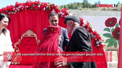 69 yaşındaki Emine Gülay'ın kına gecesi hayali gerçek oldu