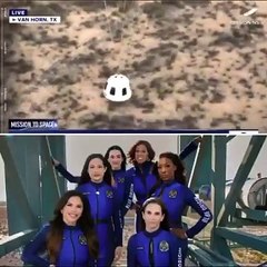 استغرقت 11 دقيقة: 6 نجمات يعدن من أول رحلة فضائية نسائية