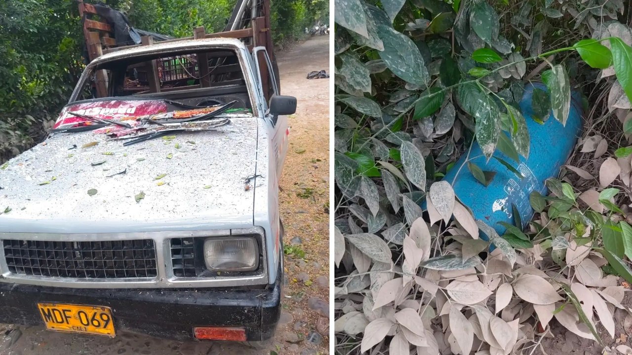 Jueves Santo de terror en Valle: ráfagas de fusil contra Policía de Dagua y explosión de carro bomba en Jamundí