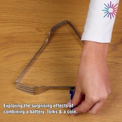 The surprising effects of combining batteries, forks & coin 🔋🍴