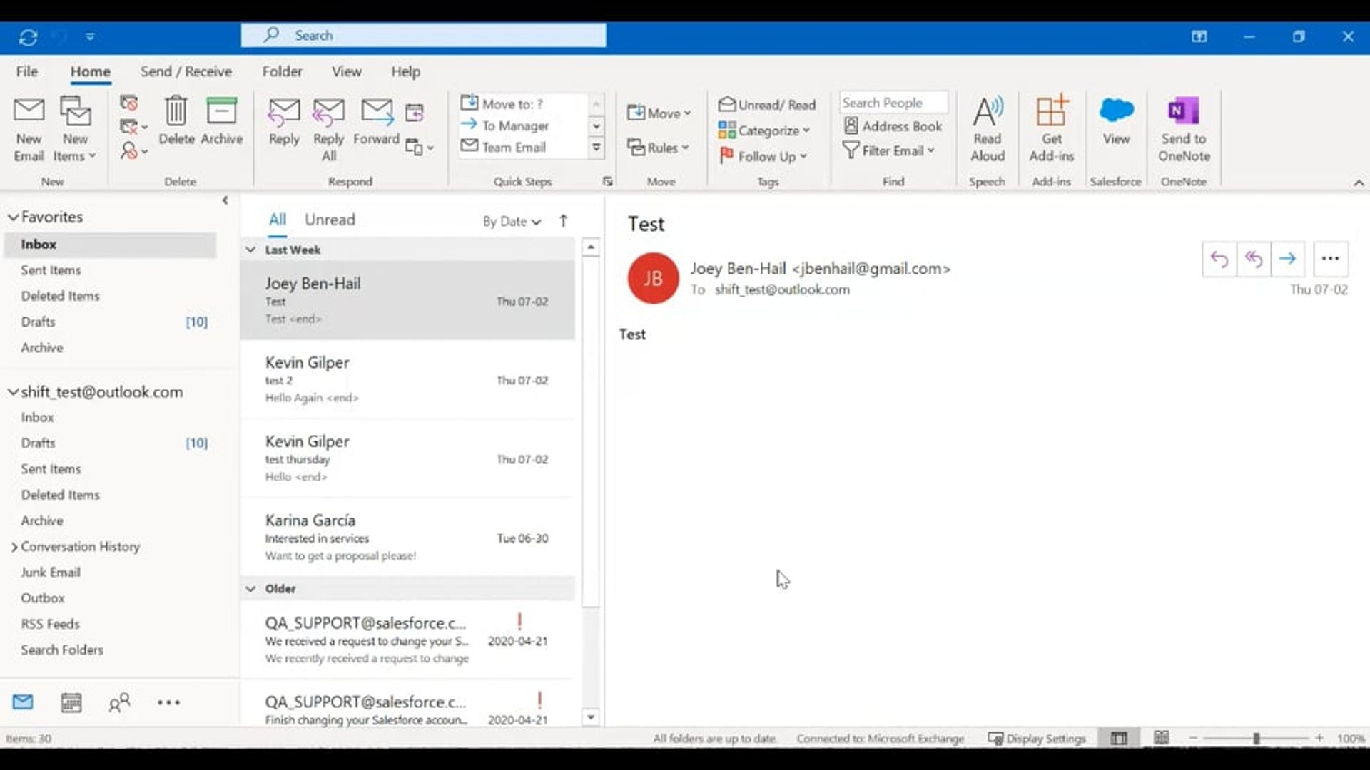 ⁣Salesforce in Outlook