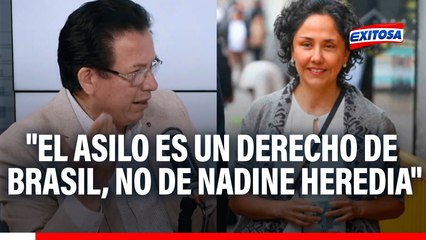Rodríguez Mackay defiende asilo diplomático otorgado a Nadine Heredia: "Es un derecho de Brasil"