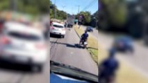 Vídeo: Motociclista tem cabeça esmagada por caminhão em Manaus
