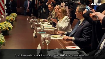 Washington, Meloni: "Insieme possiamo uscire tutti piu' forti"