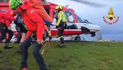 Il video del salvataggio dei 23 scout bloccati nella zona del Monte Boletto