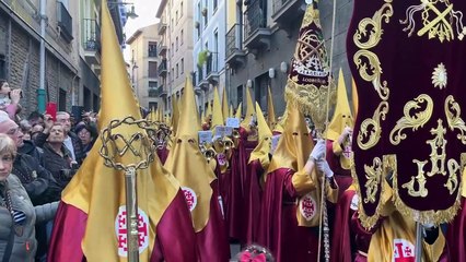 Himno de España en la procesión de Jueves Santo en Pamplona