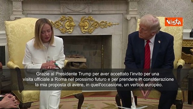 Meloni a Trump: Grazie per aver accettato invito a Roma e a considerare incontro con Ue