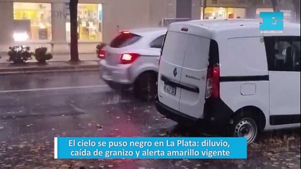 El cielo se puso negro en La Plata diluvio, caída de granizo y alerta amarillo vigente