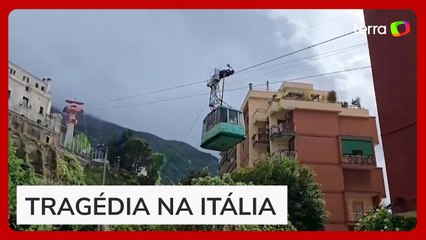 Cabine de teleférico despenca e deixa quatro mortos e um ferido na Itália