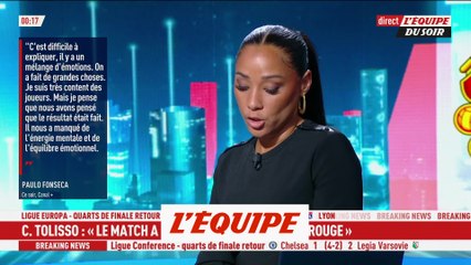 Fonseca : «Il nous a manqué de l'énergie mentale» - Foot - Ligue Europa - OL