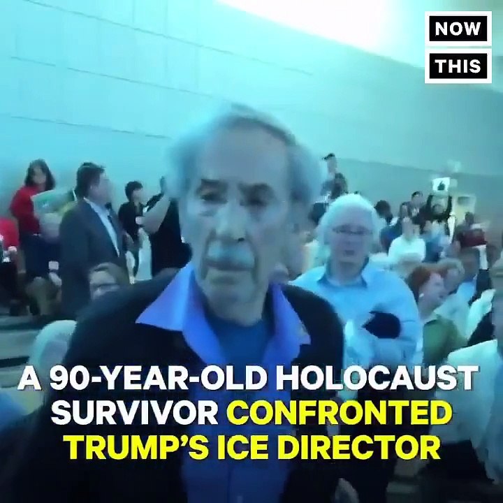 A 90 year old Holocaust survivor confronted Trump's ICE director. What a legend.