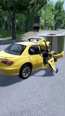 Crashing Cars Into a Steel Coil (BeamNG Drive)