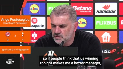'You'll have to put up with me for a bit longer' - Postecoglou buoyant after Spurs progress
