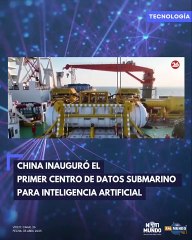 China ha inaugurado el primer centro de datos submarino comercial del mundo ubicado frente a la costa de Hainan.