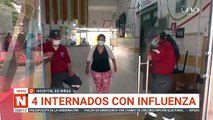 4 internados con influenza