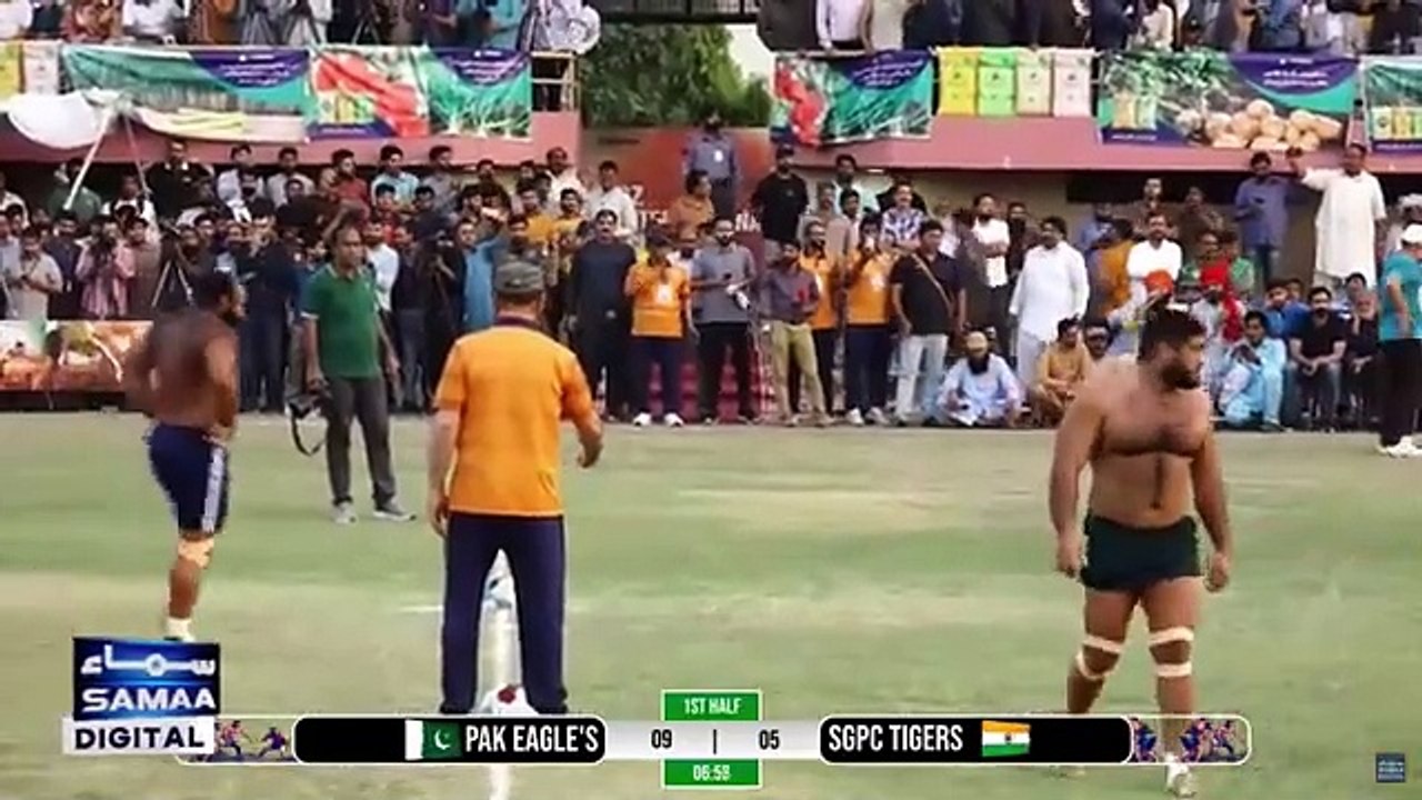 پاکستان اور بھارت کے درمیان زبردست کبڈی میچ