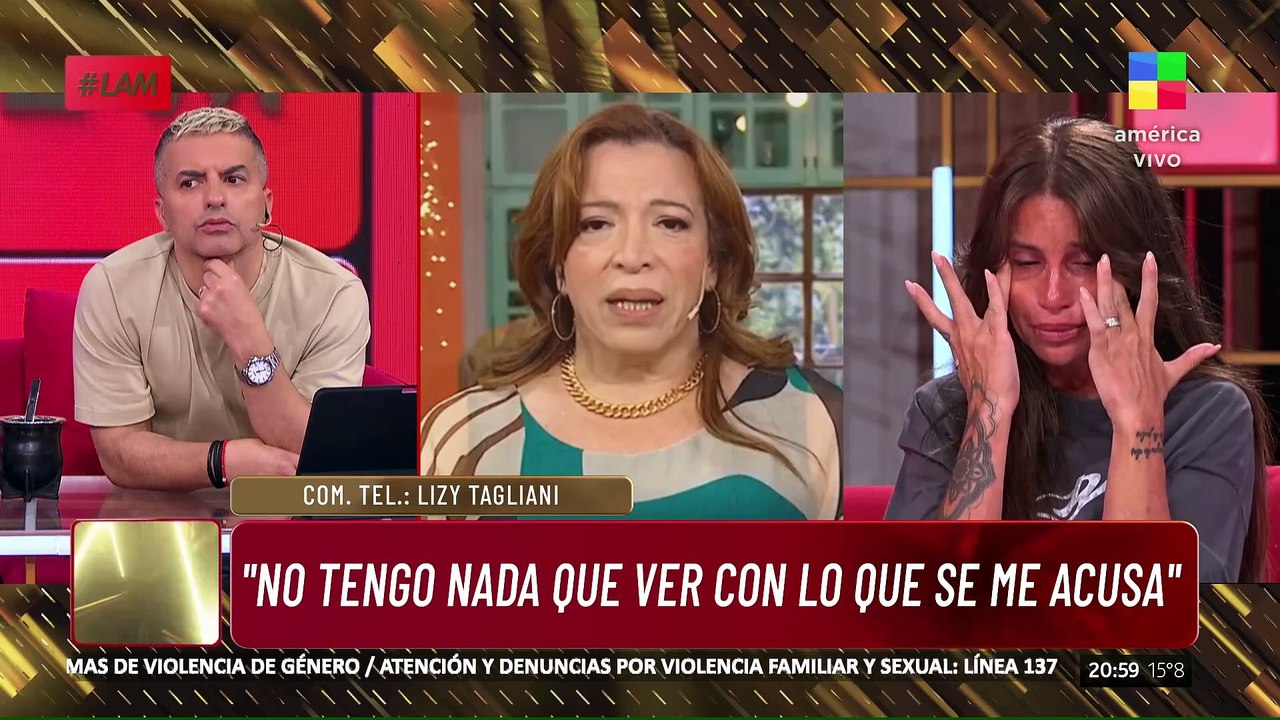 🔴 LIZY TAGLIANI SE QUEBRÓ EN VIVO: "Jamás en mi vida estuve con un menor y jamás robé nada"