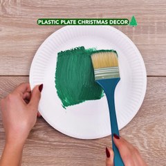 DIY Christmas trees with plastic plates 🎄