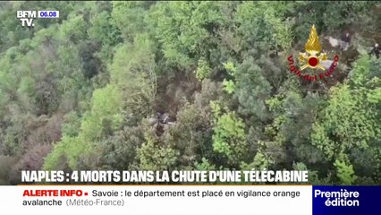 Italie: quatre personnes sont mortes après la chute d'une télécabine à Naples