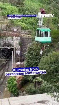 Italie : Le câble d’une cabine téléphérique menant au Monte Faito, à quelques kilomètres au sud de Naples, a lâché provoquant la mort de quatre personnes et plusieurs blessés