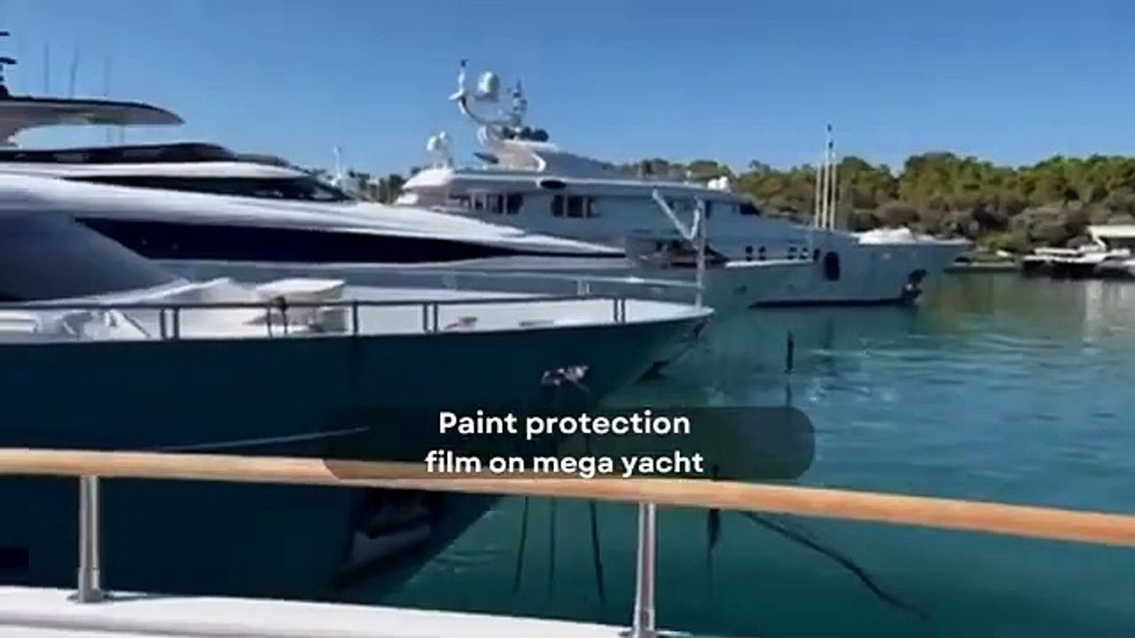Paint protection film on Mega Yacht