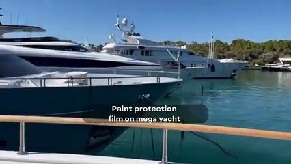 Paint protection film on Mega Yacht