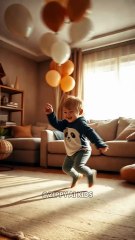 A cheerful toddler and a baby panda dancing #ai #fun #happiness #cute