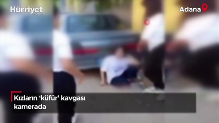Kızların ‘küfür' kavgası kamerada