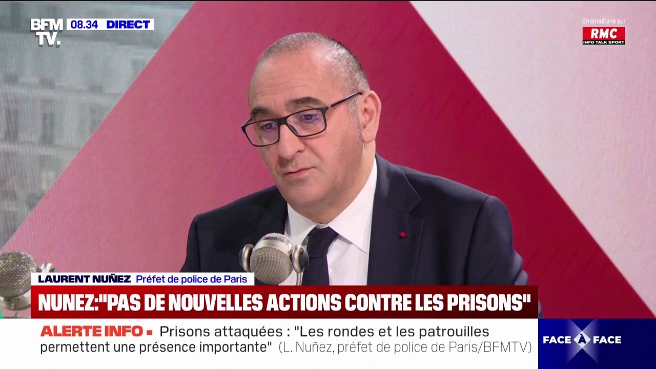 Prisons attaquées: "Cette nuit était une nuit calme", détaille Laurent Nuñez, préfet de police de Paris