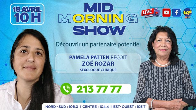 MID MORNING SHOW [ L-Zone ] Pamela Patten reçoit Zoë Rozar, Sexologue clinique_0