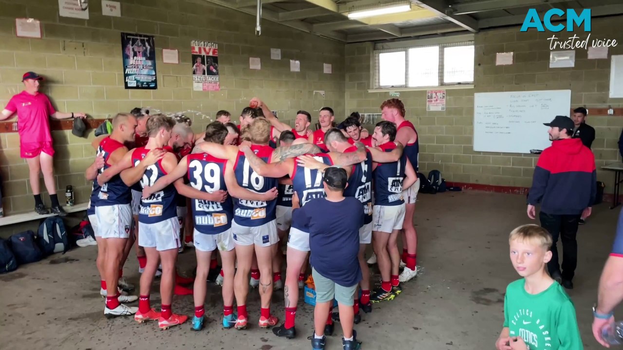 Latrobe sing its team song after round two win