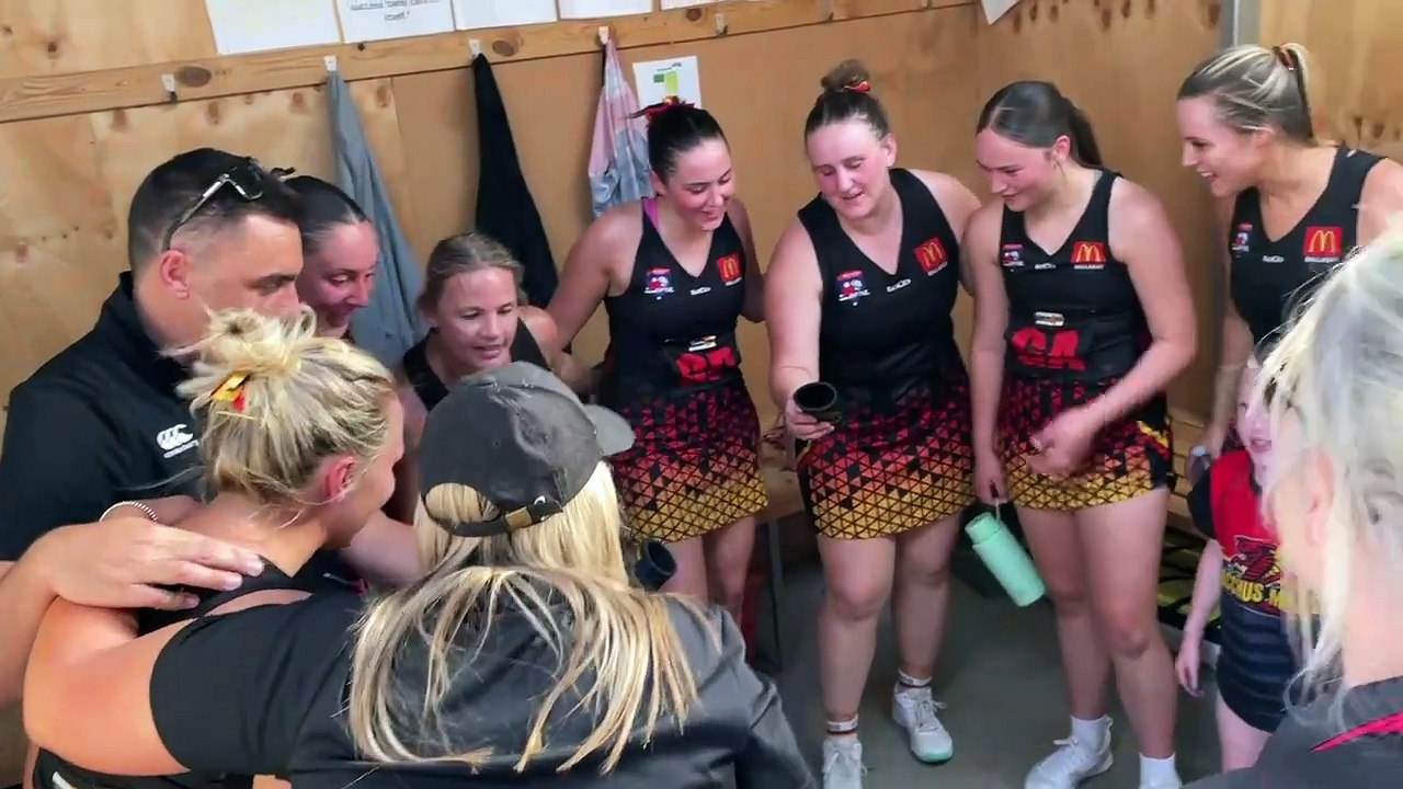 Bacchus Marsh A grade netballers sing the club song