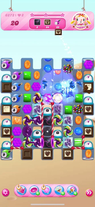 Candy Crush: 18/4 gameplay (level 6272)