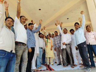 मालाखेड़ा ब्लॉक कांग्रेस कमेटी का  भाजपा के खिलाफ धरना-प्रदर्शन