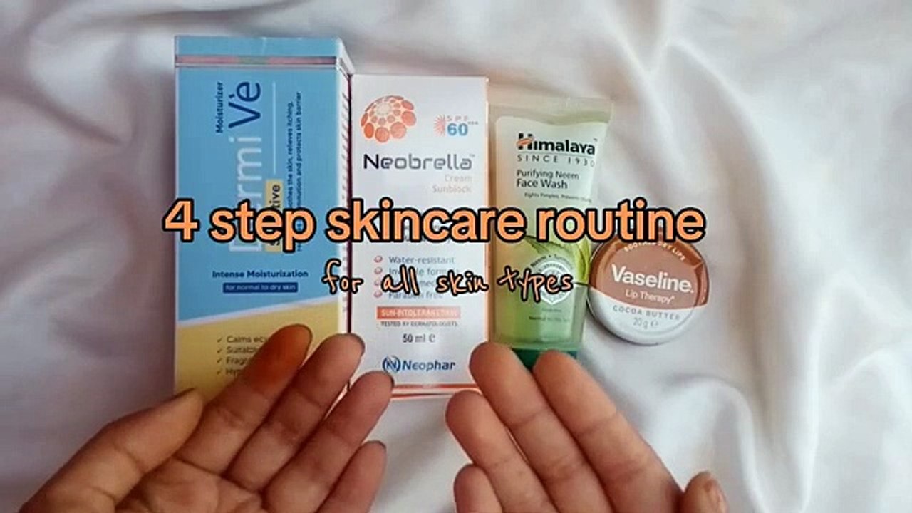 4 step skincare routine for all skin types _ for beginners _ affordable skincare(360P)