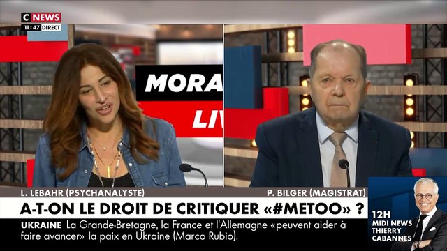 Le ton monte dans Morandini Live entre Philippe Bilger et la psychanalyste Laura Lebahr à propos de #metoo