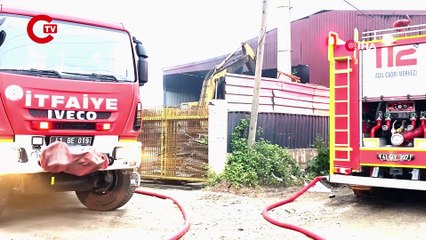 Geri dönüşüm tesisinde korkutan yangın!