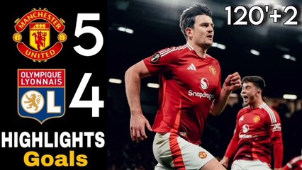 Manchester United vs Lyon 5-4 Extended Highlights | Europa League 2025