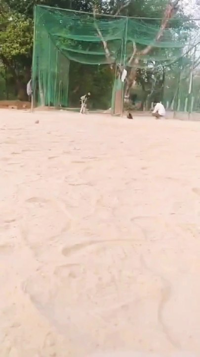Left arm bowling practice