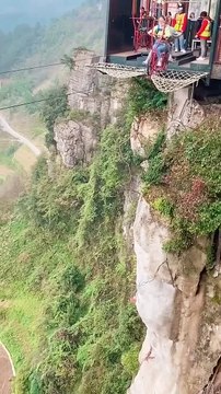 Bungee Jumping With Rope In Beautiful Place, _$ Asmr Bungee Jumping #shorts