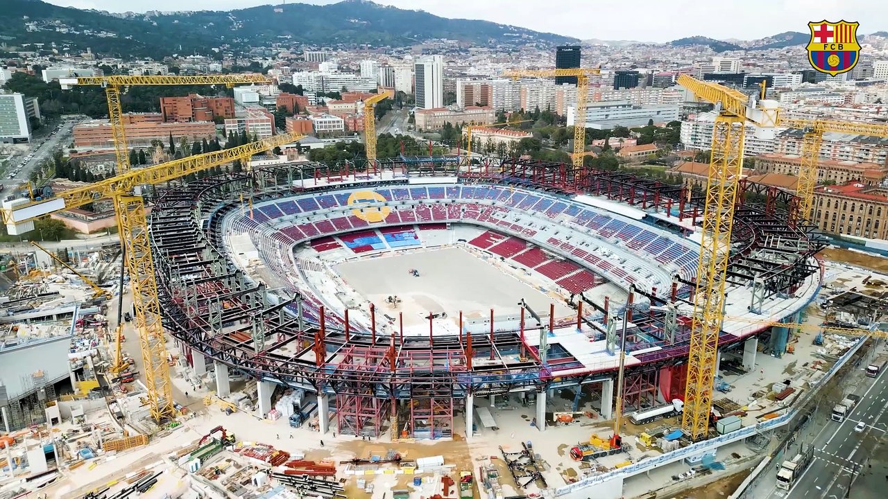 El espectacular vídeo de las obras del Camp Nou: así avanza la remodelación en abril de 2025