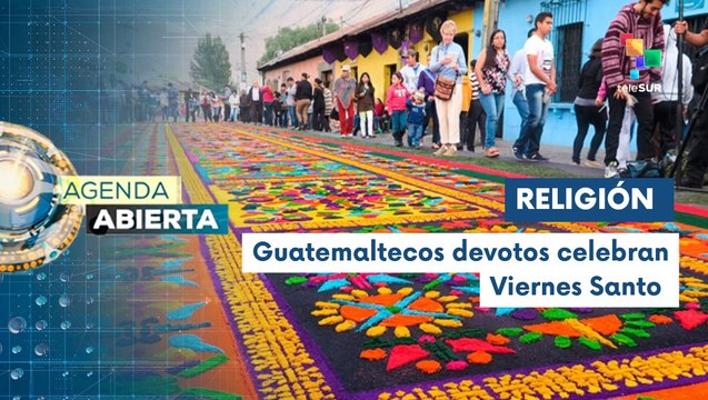 En Guatemala los fieles católicos realizan viacrucis sobre la vida de Jesús