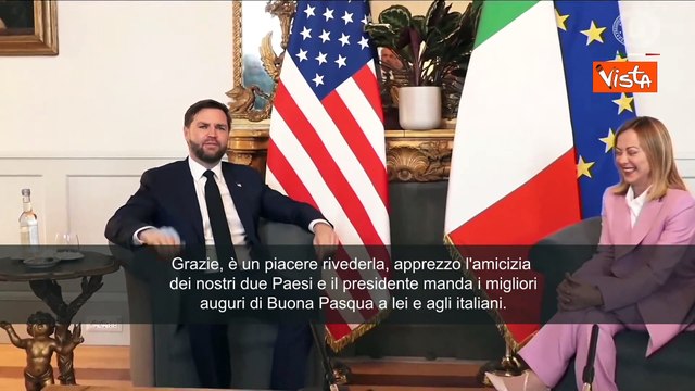 Jd Vance: Apprezzo molto l'amicizia fra i nostri due Paesi