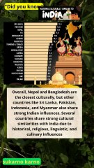which country has the most cultural similarities with India #quotes #history