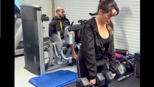 Joelinton & wife Thays Gondim put in the hard work 🏋️