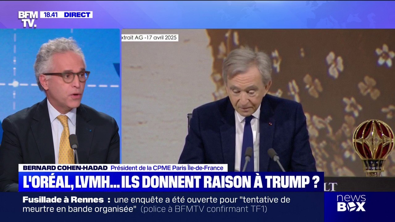 Bernard Cohen-Hadad de la CPME Paris Île-de France estime que les propos de Bernard Arnault "gênent l'ego de nos politiques"